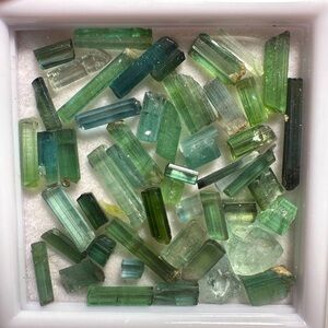 Blue and Green Tourmaline Pencils
